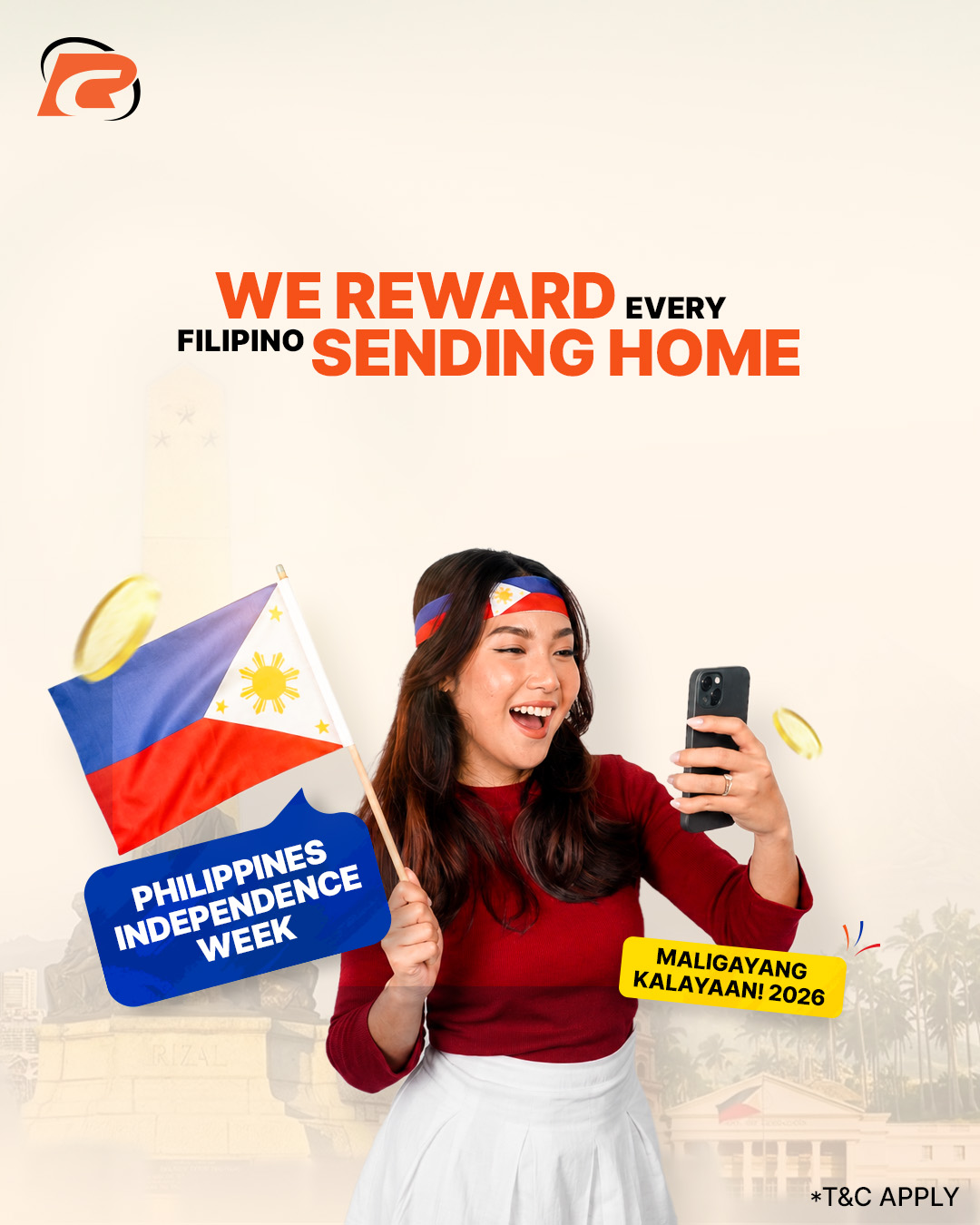 Send money to philippines this independence day
